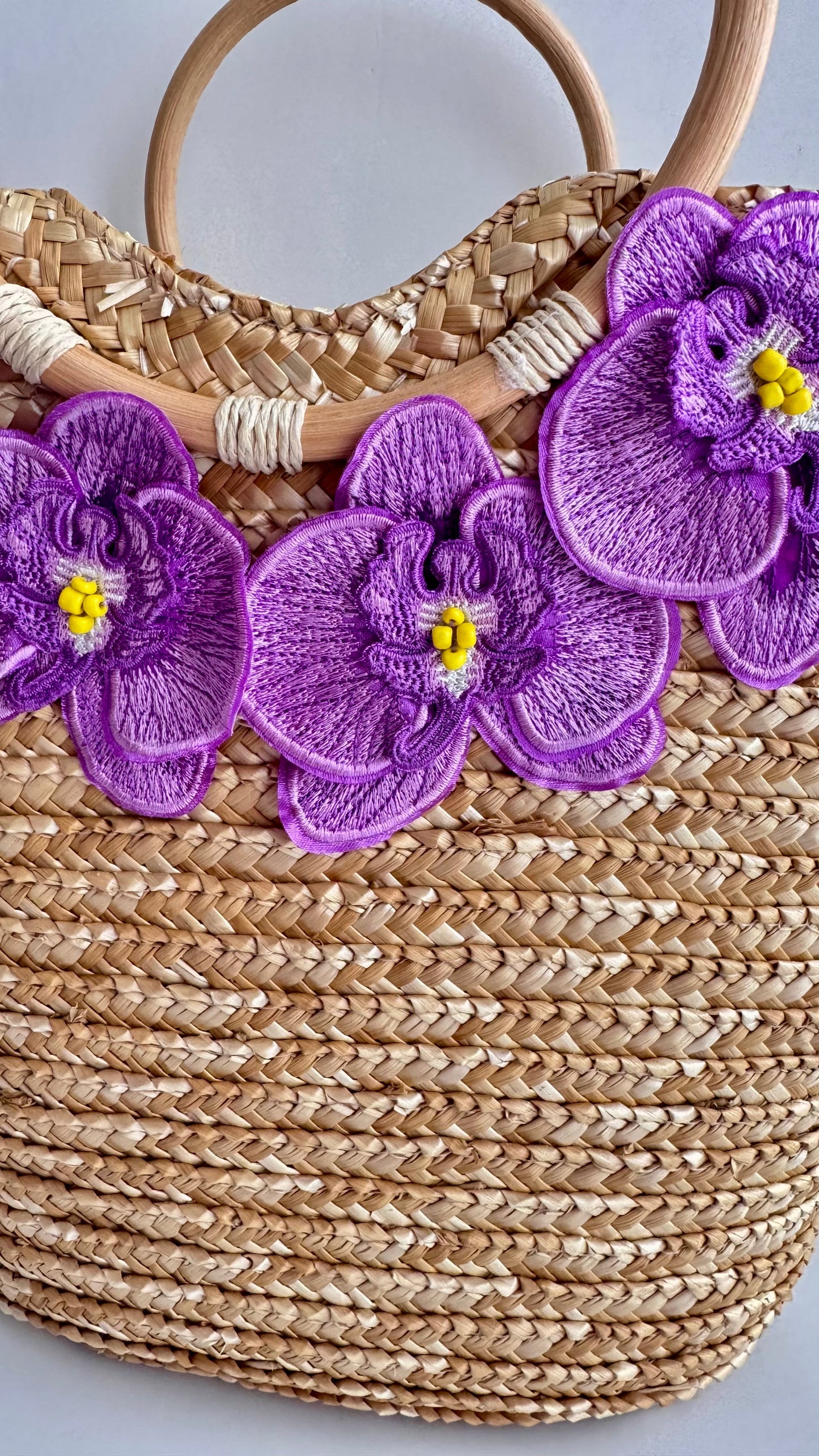 Goddess in Lilac Straw Beach Bag