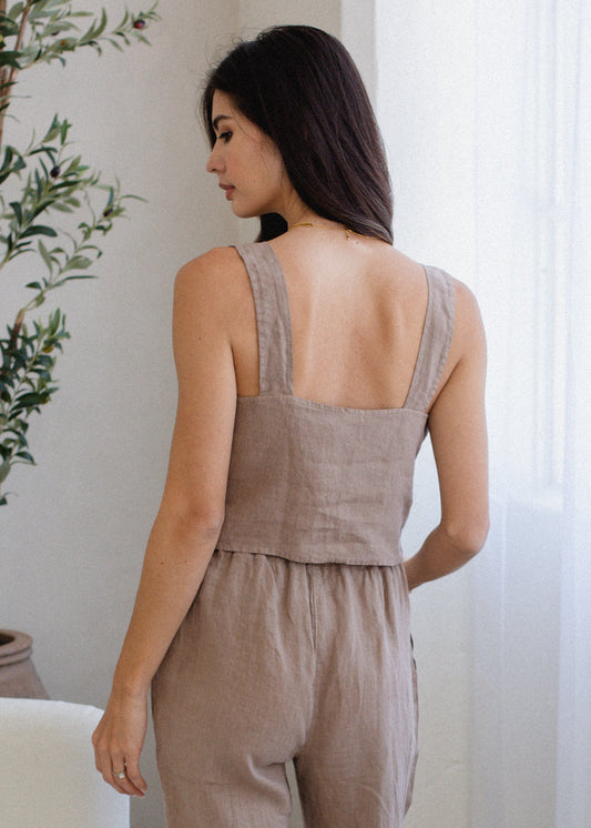 Linen Strap Tank