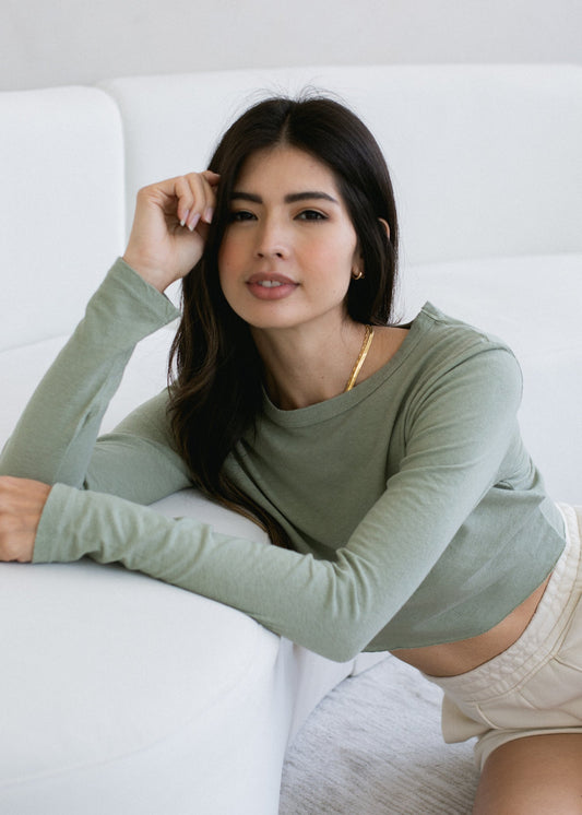 Long Sleeve Baby Crop Tee