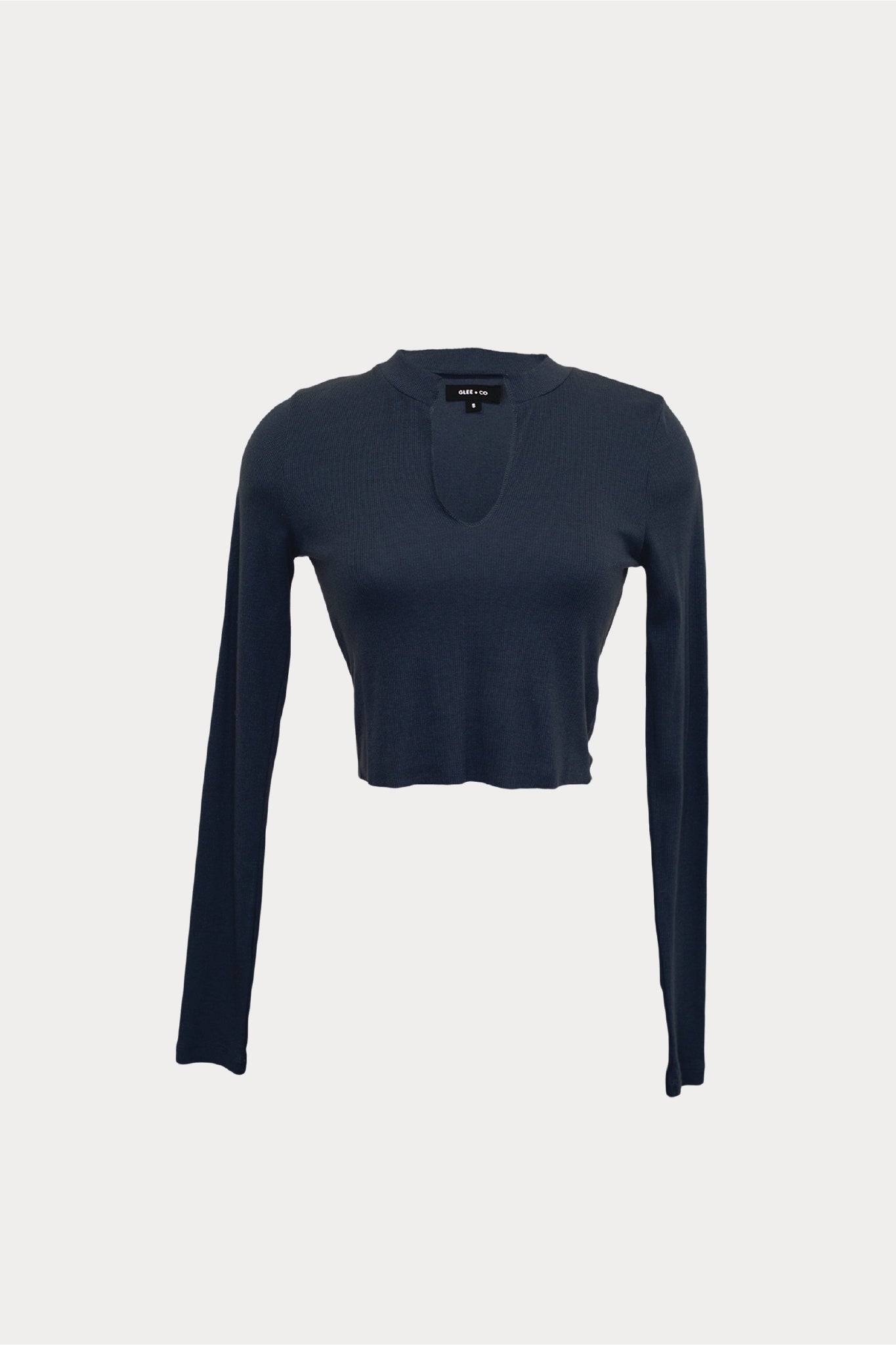 Ribbed Keyhole Long Sleeve