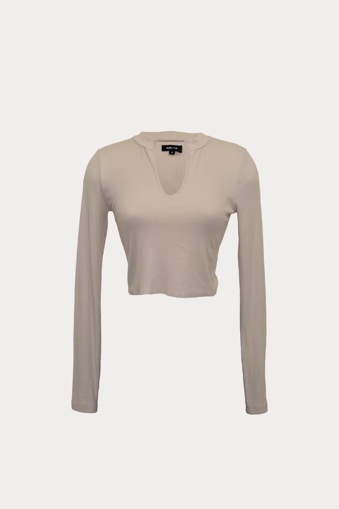 Ribbed Keyhole Long Sleeve