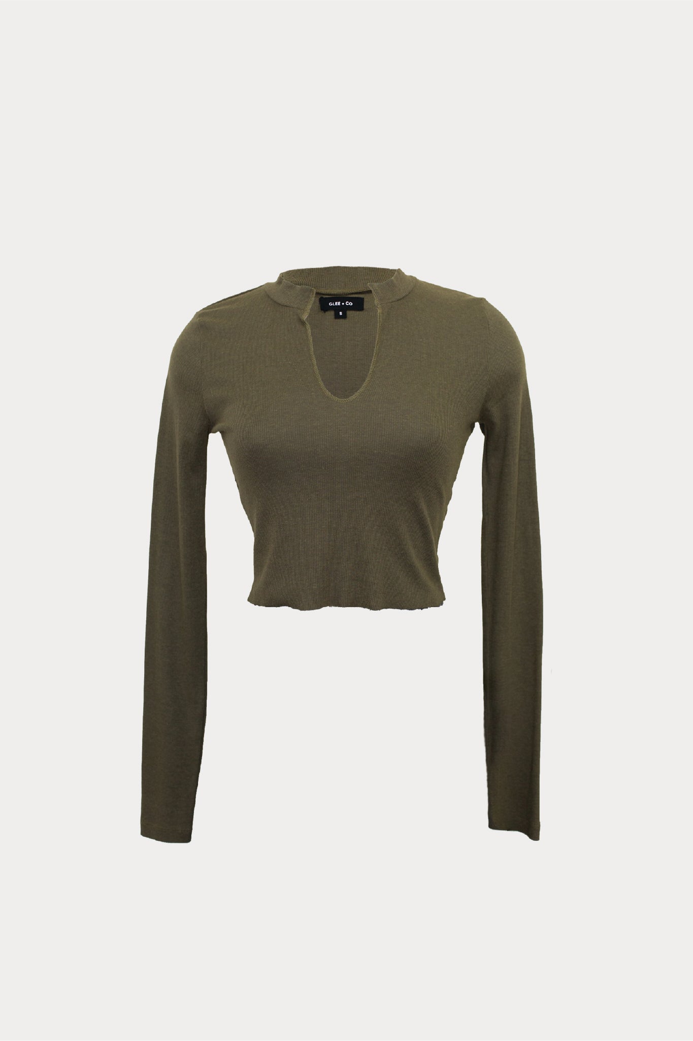 Ribbed Keyhole Long Sleeve