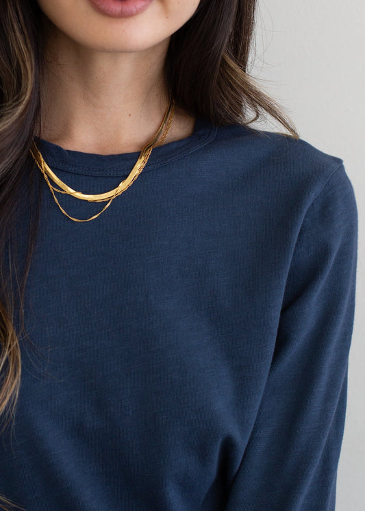 Slub Binding Long Sleeve