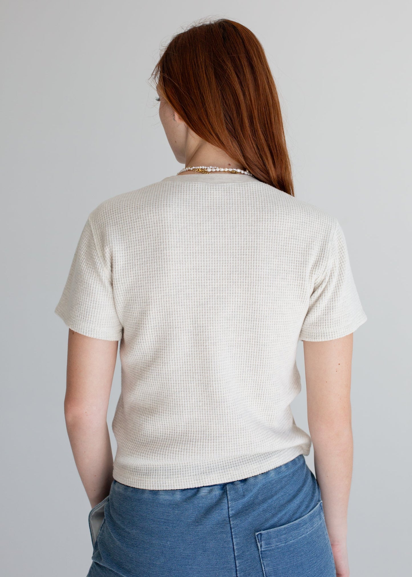 Waffle Henley Baby Tee